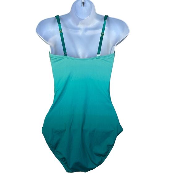 Bleu by Rod Beattie Sea Dive Shirred One-Piece Swimsuit Lagunita Women 8 NWT - Picture 3 of 8